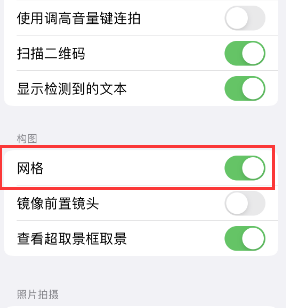 波密苹果手机维修网点分享iPhone如何开启九宫格构图功能 